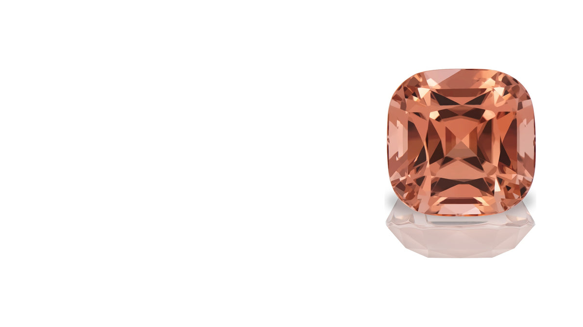 Cushion-cut pinkish orange tourmaline, 9.14 carats